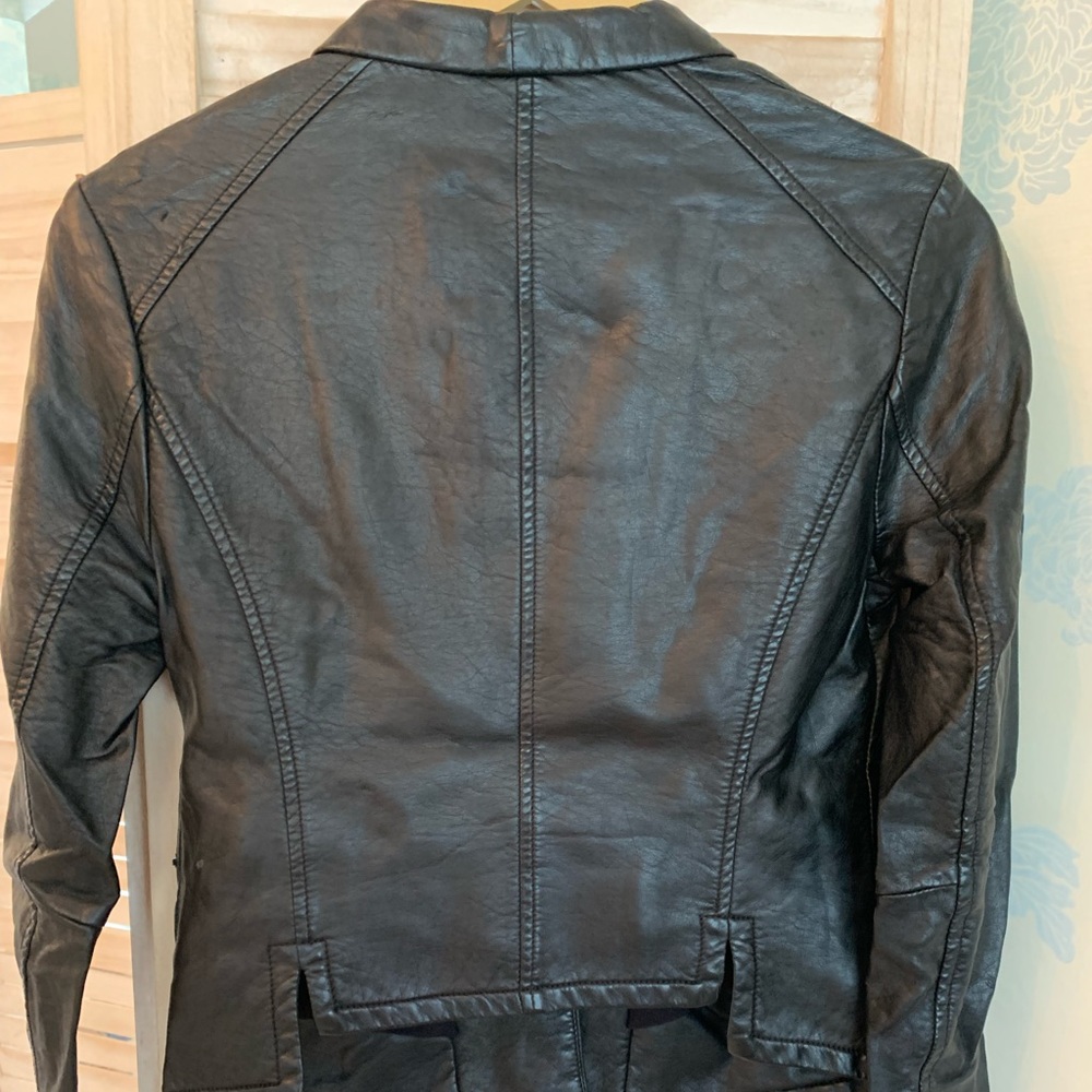 Free People Faux Leather Blazer